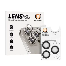 iPhone 18 Pro / 18 Pro Max čierne Tel Protect 3D Lens ochranné tvrdené sklo na kameru (3 ks)
