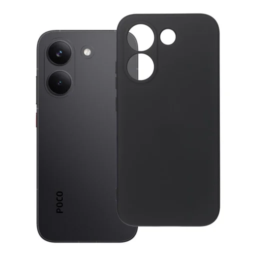  Poco X8 Pro 5G fekete szilikon védőtok mikroszálas belsővel - 11