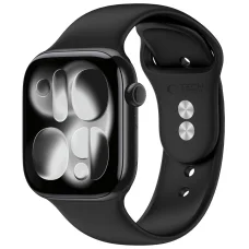  Apple Watch 8 / 9 / 10 / 11 / 12 / SE / Ultra (44 / 45 / 46 / 49 mm) fekete Tech-protect szilikon