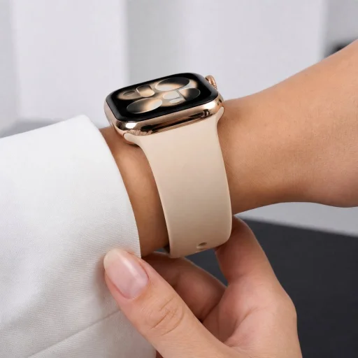 Apple Watch 8 / 9 / 10 / 11 / 12 / SE / Ultra (44 / 45 / 46 / 49 mm) orechovo hnedý silikónový remienok Tech-Protect Silicone - 8