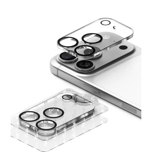 iPhone 18 Pro čierne Ringke Camera Full Cover 2 ks ochranné tvrdené sklo na kameru - 3