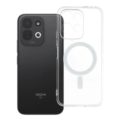  Xiaomi Redmi 17 4G / 5G Clear Case 2 mm MagSafe-kompatibilis átlátszó tok kameravédelemmel - 7
