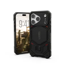  iPhone 18 Pro / 17 Pro fekete kevlar UAG Monarch Pro MagSafe-kompatibilis védőtok