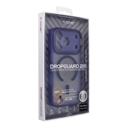 iPhone 18 Pro / 17 Pro tmavomodré nárazuvzdorné puzdro X-ONE Dropguard 2S kompatibilné s MagSafe - 3