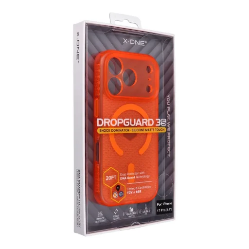 iPhone 17 Pro Oranžové X-ONE Dropguard 3S Shock Dominator nárazuvzdorné puzdro kompatibilné s MagSafe - 3