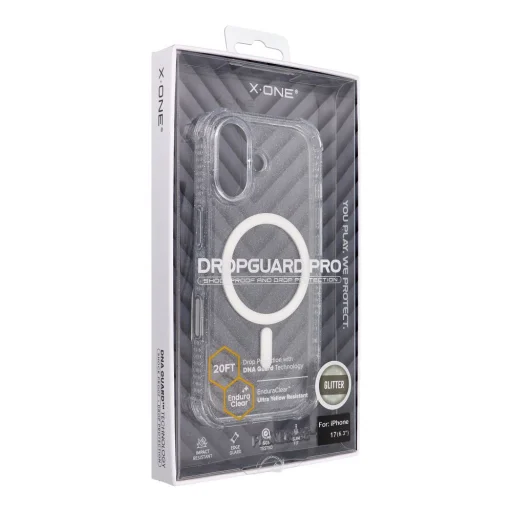 iPhone 17 Trblietavé biele puzdro X-ONE Dropguard Pro kompatibilné s MagSafe - 2