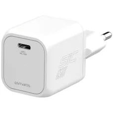 4smarts PDPlug SiC 65W USB-C sieťová rýchlonabíjačka, biela