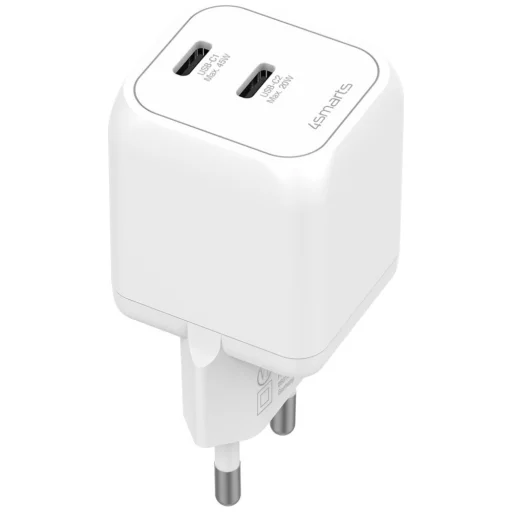 4smarts PDPlug SiC Dual sieťová rýchlonabíjačka 45W, 2x USB-C, biela - 3