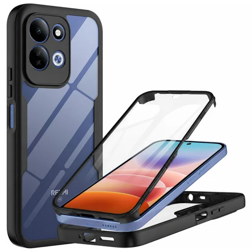 Xiaomi Redmi 17 4G / Redmi 17 5G Čierne Techsuit ColorVerse 360 nárazuvzdorné puzdro s ochranou displeja - 1