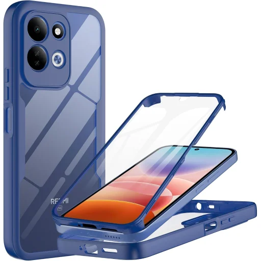 Xiaomi Redmi 17 4G / Redmi 17 5G modré Techsuit ColorVerse 360-stupňové nárazuvzdorné puzdro s ochranou displeja - 1