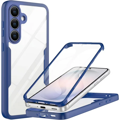 Samsung Galaxy S26 FE modré nárazuvzdorné puzdro Techsuit ColorVerse 360 so zabudovanou ochranou displeja - 1