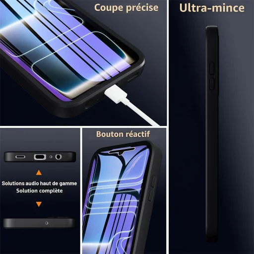 iPhone 18 Pro Max / iPhone 17 Pro Max čierne puzdro Techsuit ColorVerse 360 Series s ochranou displeja - 6