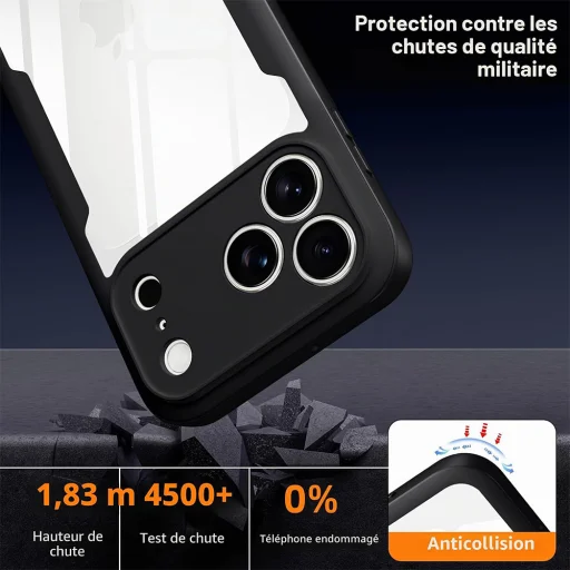 iPhone 18 Pro Max / iPhone 17 Pro Max čierne puzdro Techsuit ColorVerse 360 Series s ochranou displeja - 3