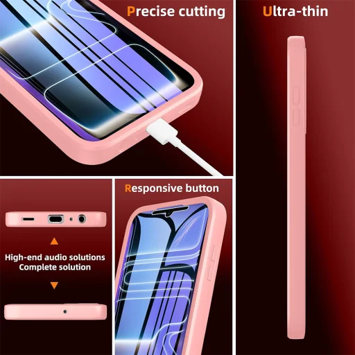 iPhone 18 Pro / iPhone 17 Pro ružové puzdro Techsuit ColorVerse 360 Series poskytujúce kompletnú ochranu s ochranou displeja - 6