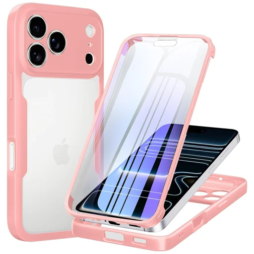 iPhone 18 Pro / iPhone 17 Pro ružové puzdro Techsuit ColorVerse 360 Series poskytujúce kompletnú ochranu s ochranou displeja - 1