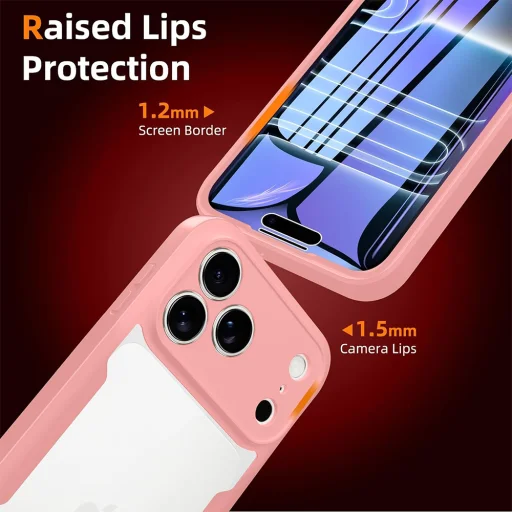 iPhone 18 Pro / iPhone 17 Pro ružové puzdro Techsuit ColorVerse 360 Series poskytujúce kompletnú ochranu s ochranou displeja - 4