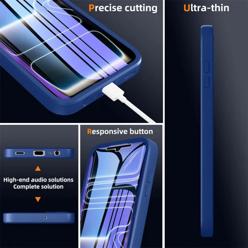 iPhone 18 Pro Max / iPhone 17 Pro Max modré puzdro Techsuit ColorVerse 360 so zabudovanou ochranou displeja - 6