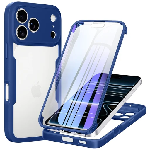 iPhone 18 Pro Max / iPhone 17 Pro Max modré puzdro Techsuit ColorVerse 360 so zabudovanou ochranou displeja - 1