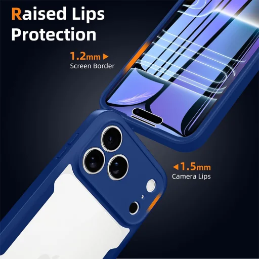 iPhone 18 Pro Max / iPhone 17 Pro Max modré puzdro Techsuit ColorVerse 360 so zabudovanou ochranou displeja - 4