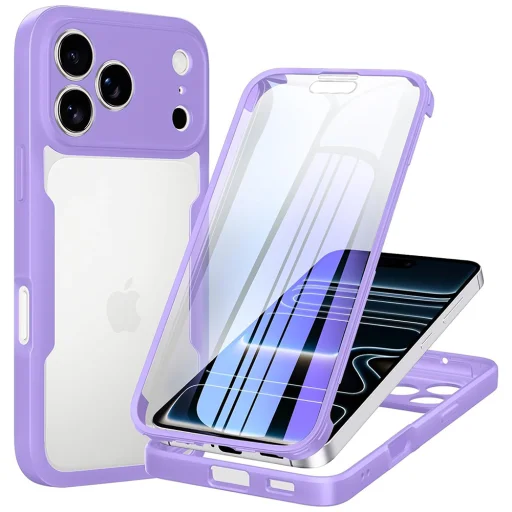 iPhone 18 Pro / iPhone 17 Pro fialové puzdro Techsuit ColorVerse 360 Series s ochranou displeja - 1