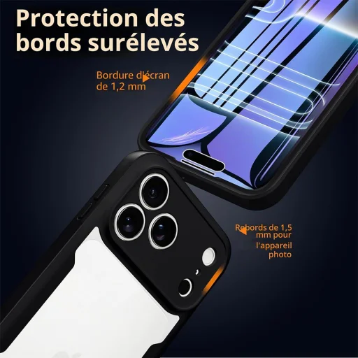iPhone 18 Pro / iPhone 17 Pro fekete Techsuit ColorVerse 360 Series ütésálló tok kijelzővédővel - 4