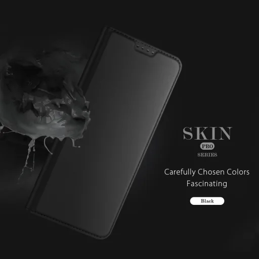  Xiaomi Poco F8 Pro fekete Dux Ducis Skin Pro oldalra nyíló flip tok - 7
