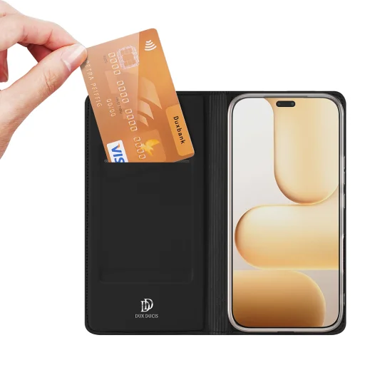 Honor 600 Lite čierne knižkové puzdro Dux Ducis Skin Pro - 4