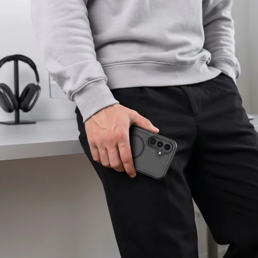 Tech-Protect Defense MagSafe Galaxy S26 FE matné čierne puzdro - 6