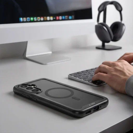 Tech-Protect Defense MagSafe Galaxy S26 FE matné čierne puzdro - 8