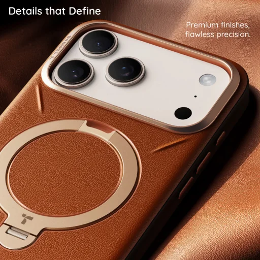 Torras - QPRO Leather Series - Samsung Galaxy Z Fold8 Ultra - Hnedé Magsafe puzdro - 8