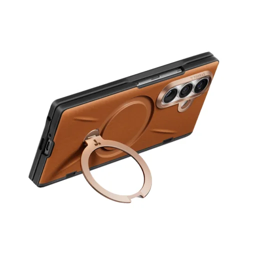 Torras - QPRO Leather Series - Samsung Galaxy Z Fold8 Ultra - Hnedé Magsafe puzdro - 2