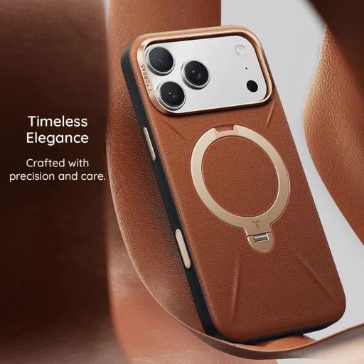 Torras - QPRO Leather Series - Samsung Galaxy Z Fold8 Ultra - Hnedé Magsafe puzdro - 6