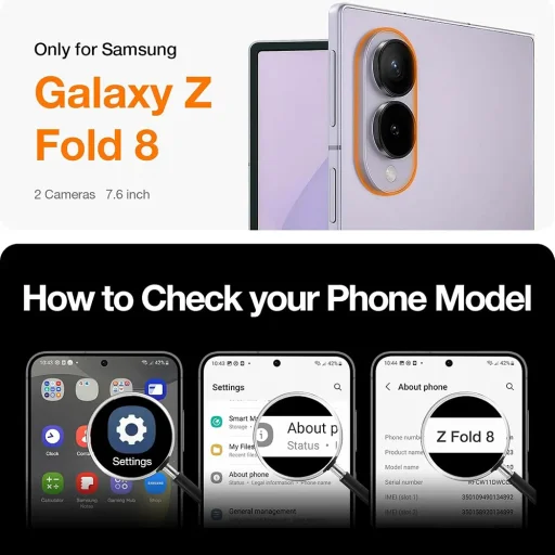 Svetlofialové puzdro Torras Ostand L1 Guardian pre Samsung Galaxy Z Fold8 - 8