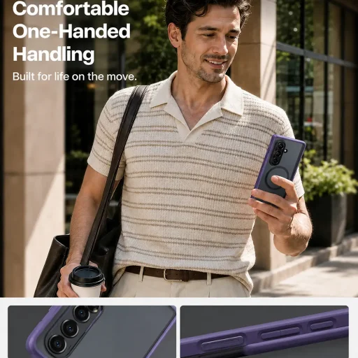 Samsung Galaxy Z Fold8 Ultra tmavofialové puzdro Torras Guardian Magnetic Series - 4