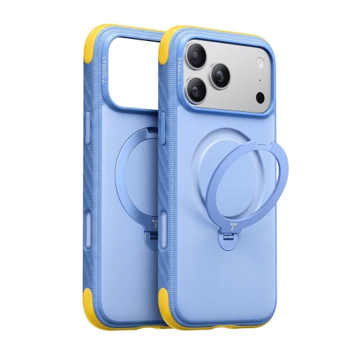 iPhone 18 Pro Max kék Torras Ostand Q3 Rugg tok - 1