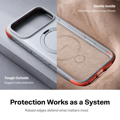 iPhone 18 Pro fehér Torras Ostand Q3 Rugg MagSafe védőtok beépített állvánnyal - 3