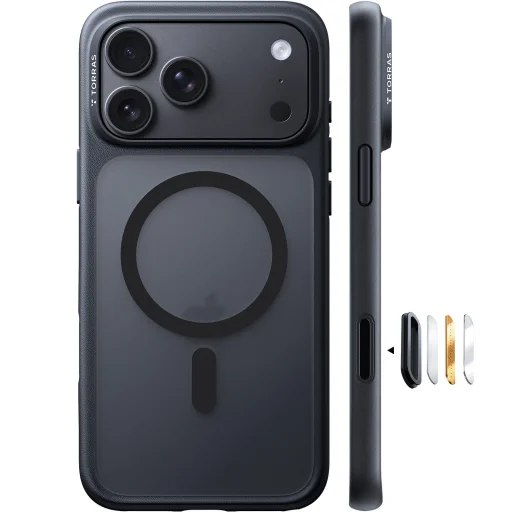 Čierne puzdro Torras Guardian-Mag pre iPhone 18 Pro - 1