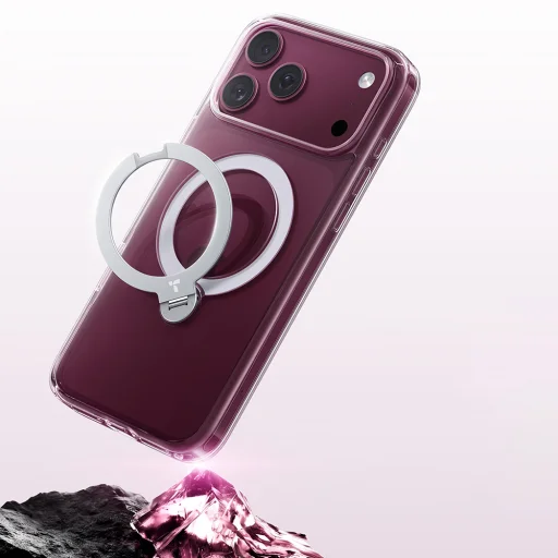Apple iPhone 18 Pro Max priehľadný ochranný kryt Torras Ostand Q3 Spin kompatibilný s MagSafe s otočným stojanom - 5