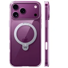 Apple iPhone 18 Pro Max átlátszó Torras Ostand Q3 Spin MagSafe kompatibilis védőtok forgatható állvánnyal