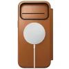 Apple iPhone 18 Pro Max / 17 Pro Max sedlovohnedé Nomad Modern Leather Folio prémiové flipové puzdro z kože Horween thumbnail