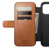 Apple iPhone 18 Pro Max / 17 Pro Max sedlovohnedé Nomad Modern Leather Folio prémiové flipové puzdro z kože Horween thumbnail