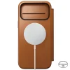Apple iPhone 18 Pro Max / 17 Pro Max sedlovohnedé Nomad Modern Leather Folio prémiové flipové puzdro z kože Horween thumbnail