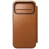 Apple iPhone 18 Pro Max / 17 Pro Max sedlovohnedé Nomad Modern Leather Folio prémiové flipové puzdro z kože Horween thumbnail