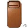 Apple iPhone 18 Pro Max / 17 Pro Max sedlovohnedé Nomad Modern Leather Folio prémiové flipové puzdro z kože Horween thumbnail