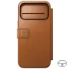 Apple iPhone 18 Pro Max / 17 Pro Max sedlovohnedé Nomad Modern Leather Folio prémiové flipové puzdro z kože Horween thumbnail