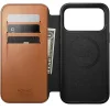 Apple iPhone 18 Pro Max / 17 Pro Max sedlovohnedé Nomad Modern Leather Folio prémiové flipové puzdro z kože Horween thumbnail