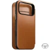 Apple iPhone 18 Pro Max / 17 Pro Max sedlovohnedé Nomad Modern Leather Folio prémiové flipové puzdro z kože Horween thumbnail