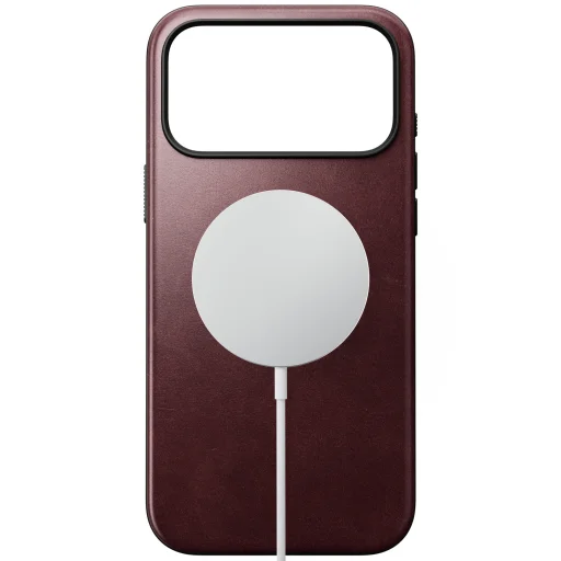 iPhone 18 Pro Max / 17 Pro Max bordové prémiové kožené puzdro Nomad Modern Leather (Horween) - 2