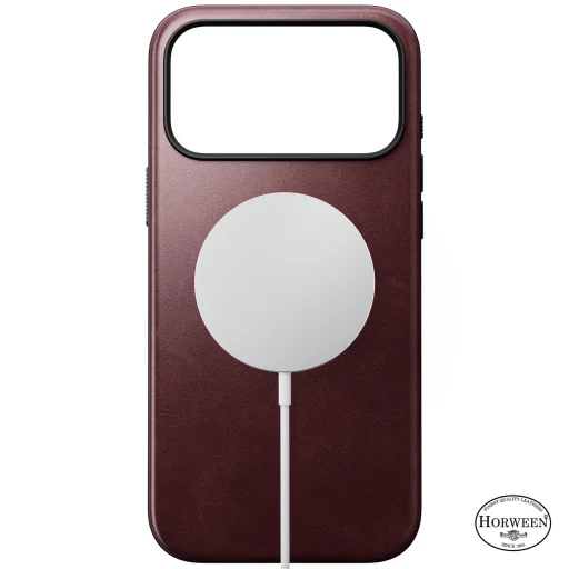 iPhone 18 Pro Max / 17 Pro Max bordové prémiové kožené puzdro Nomad Modern Leather (Horween) - 3