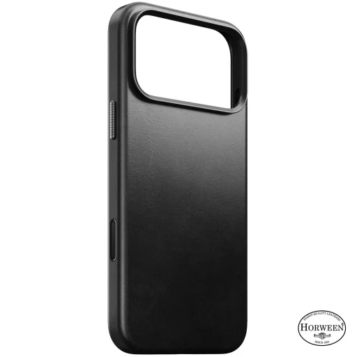 iPhone 18 Pro Max / 17 Pro Max fekete Nomad Traditional Leather Case Horween bőr védőtok - 1